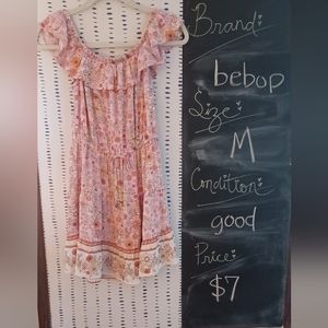 BEBOP: Bohemian Pink Floral Juniors Dress